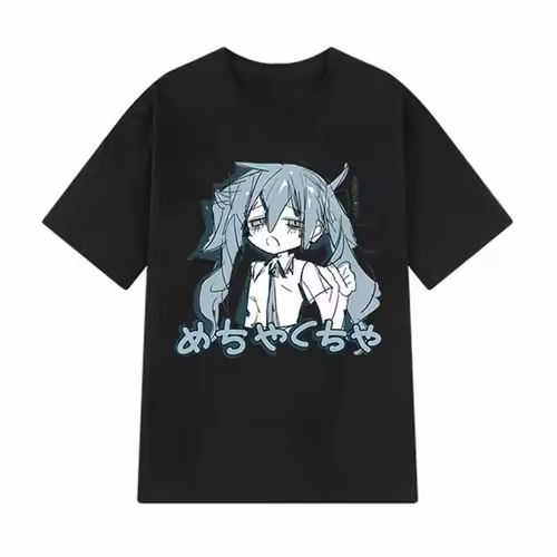 Japanese Y2K Anime Women T-shirt Cotton Loose Streetwear Casual Tees Big Size Short-sleeved Hip-hop Harajuku Tops Women Clothing - Image 3