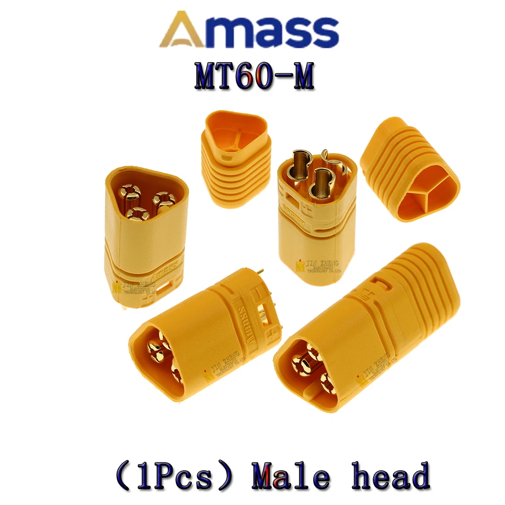 1 шт./лот Amass MT60-F/M T модель самолета, набор разъемов для батареи, штекер, гнездо, позолоченный Банановый штекер для радиоуправляемых запчастей