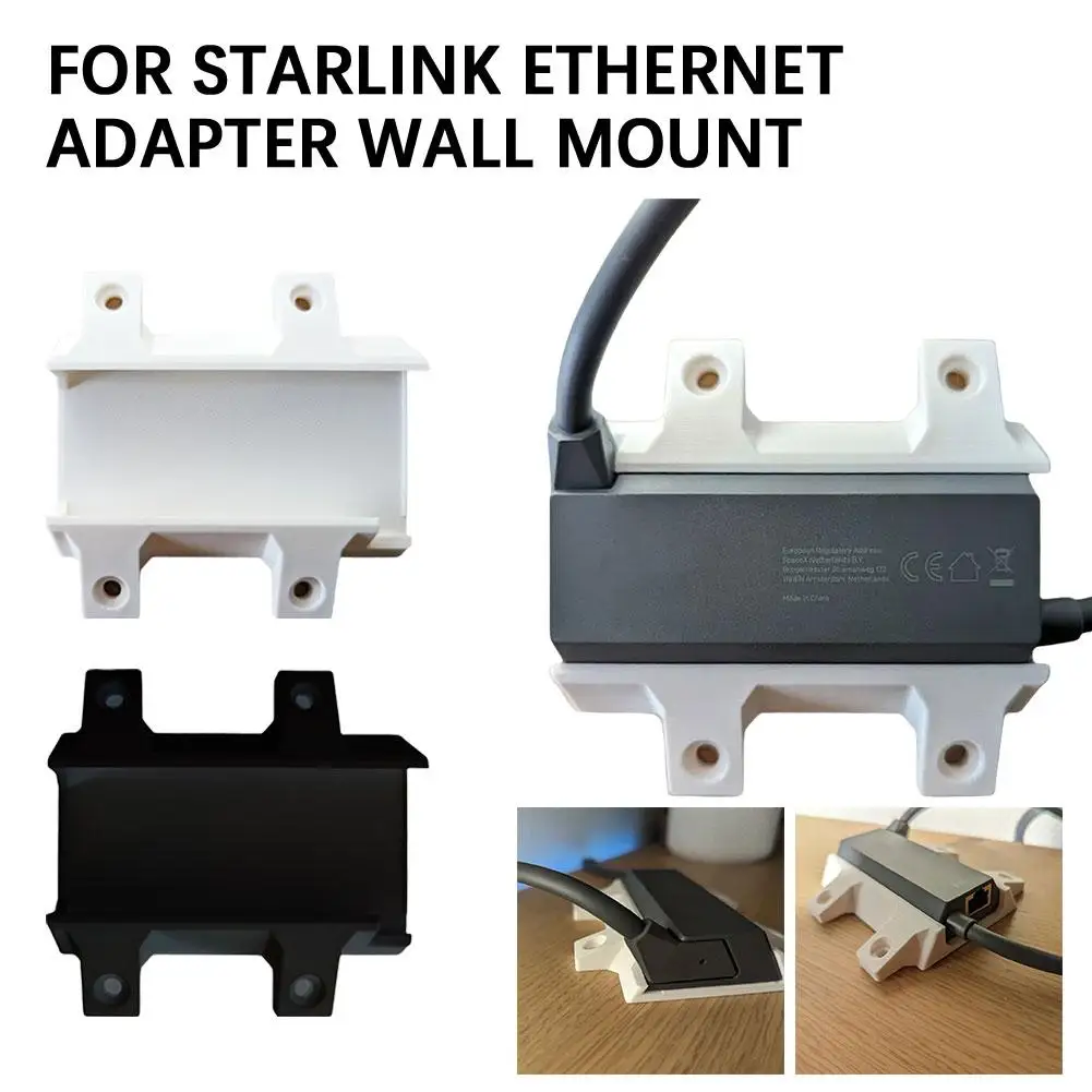 Starlink Kit Adaptador Ethernet, impressão 3D, suporte de parede, montagem estável, acessórios, S J2Q8