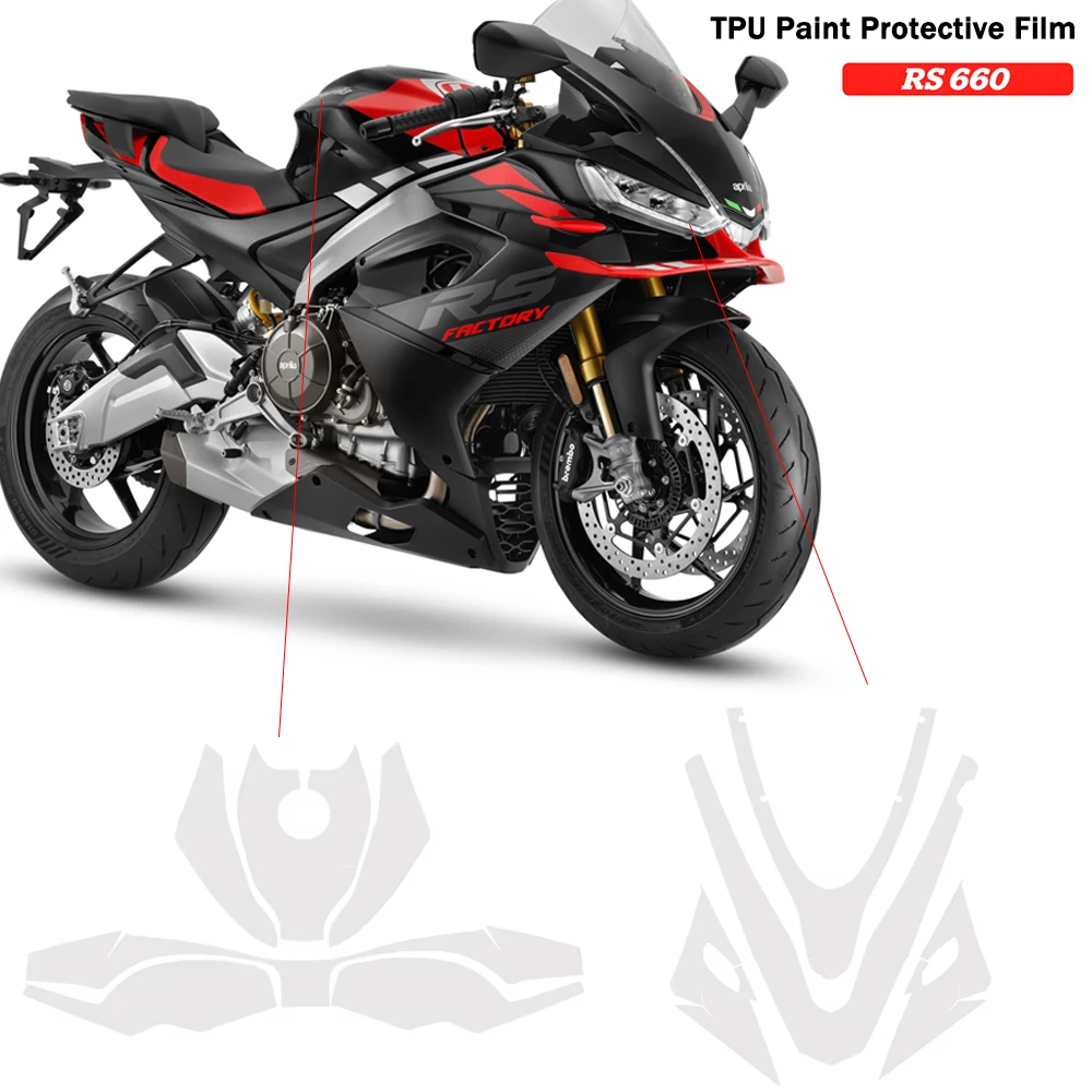 For Aprilia RS 660 RS 660  TPU Motorcycle Protective Film Clear Paint Protection RS660 Tank Fairing Protection Anti-scratch Film