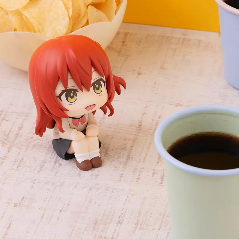 

Bocchi the Rock! Kita Ikuyo Sitting Q Version Figure 10cm, Cute School Uniform PVC Statue, Anime Desktop Decor Collection Gift