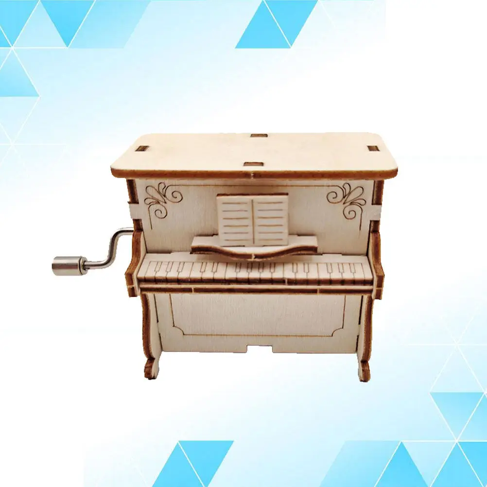 

Музыкальная шкатулка ручной работы из дерева с ручным приводом, очаровательный декоративный сувенир, креативный подарок на День рождения, праздник, годовщину, свадьбу