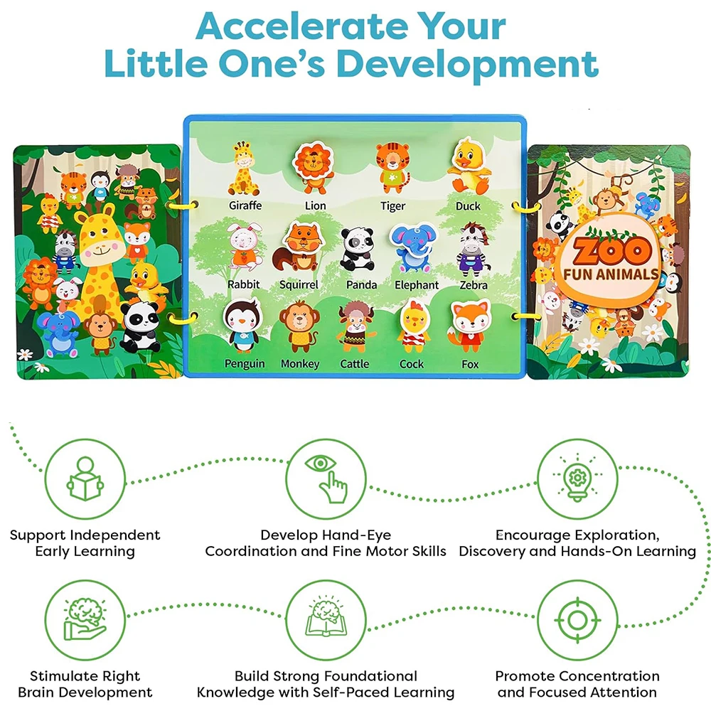 Livre roi althavec planche à dessin effaçable, correspondance des motifs, lecture ponctuelle, jouet d'apprentissage WagLearning, 3 en 1, 3-6 ans