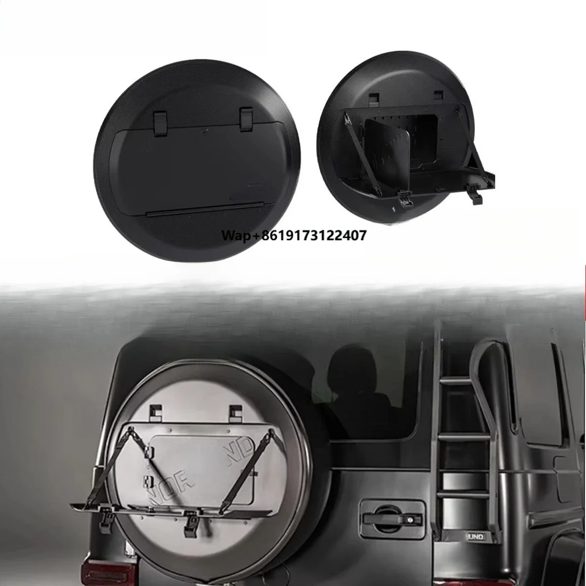 For G500 G63 G350 G400D 2018-2022 Spare Tire Cover Spare Tyre Wheel Cover Protector Rear Tire Tyre Cover Plastic Body Kit