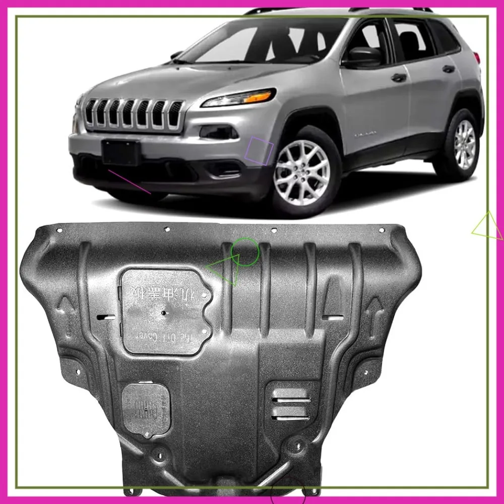 

Front Engine Guards Fit for Jeep Cherokee 2014-2018 Splash Shield Under Cover Direct Replacement