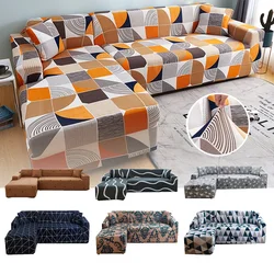 Elastic Stretch Covers for Corner Sofa, Blue Lines, L Shape, 1, 2, 3 Seater, Chaise Longue, Living Room