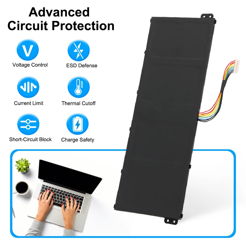 KingSener AC14B3K Laptop Battery For Acer Aspire R5-571T R5-571TG S14 CB3-511 Swift 3 SF314-51 R 11 R3-131T S14 15.2V 3220mAh