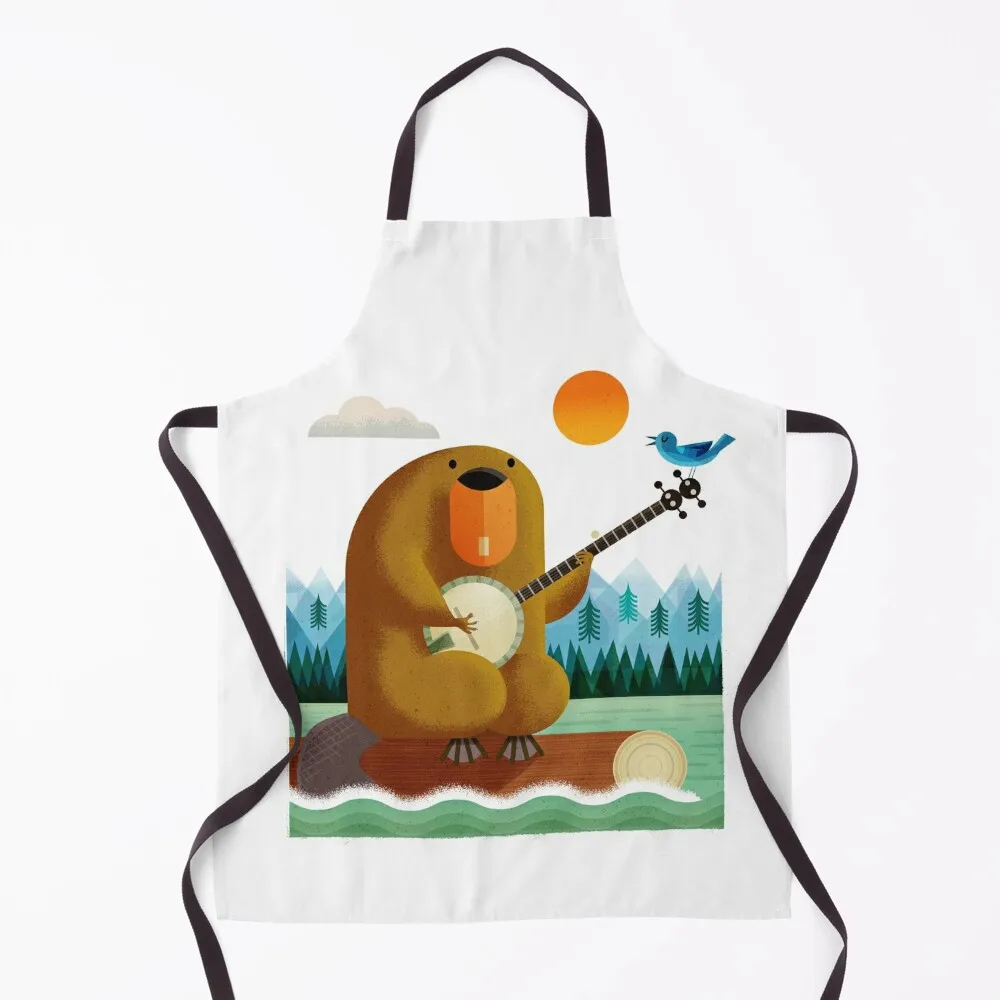 Beaver and Bluebird Apron Things For Home And Kitchen Nursing Apron