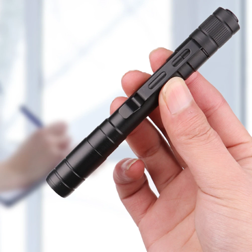 

Pen Shape LED Black Portable Outdoor Dual Light Mini Torch Flashlight for Camping Portable Flashlight