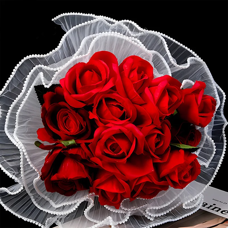 

5pc Korean Pearl Foam Yarn Wave Yarn Diy Handmade Flower Bouquet Baking Cake Decoration Flower Packaging Edge Materials