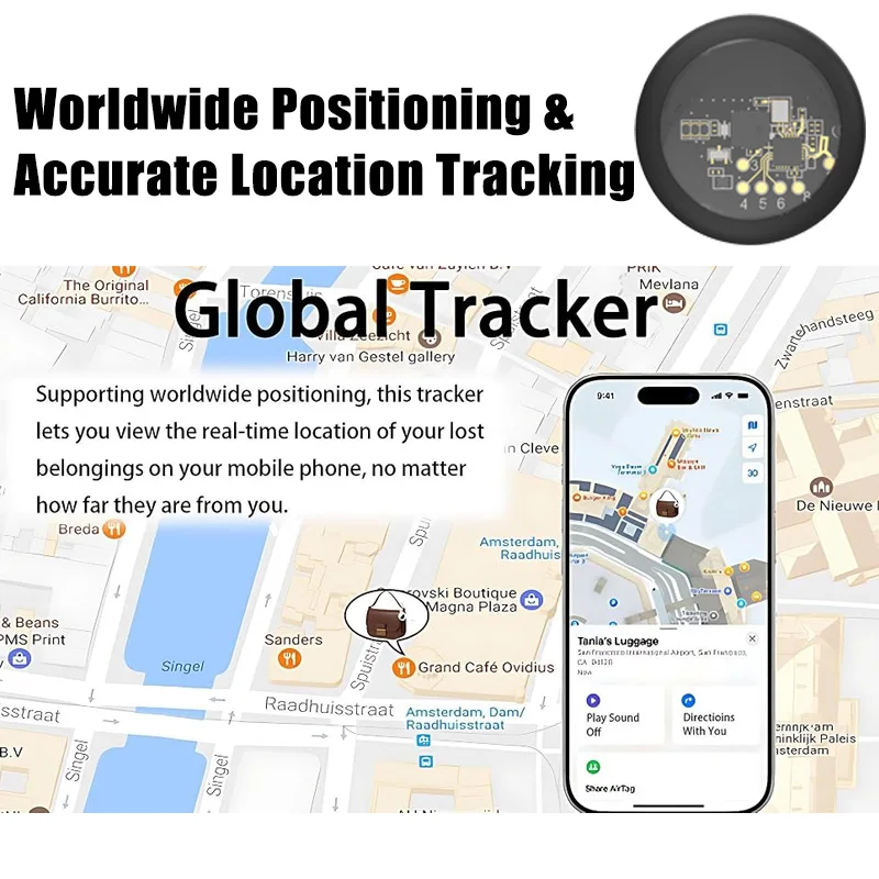 New Dual System Item Locator Bluetooth Tracker Tag for IOS & Android,Supports IOS Find My and Google Find Hub App