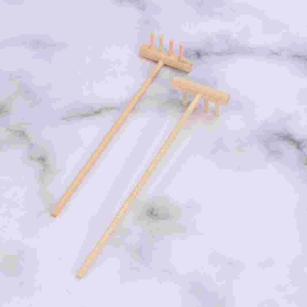 10 Pcs Japanese Zen Garden Tool Sand Rock Rake Table Accessories Outdoor Toys Four Tine Desktop