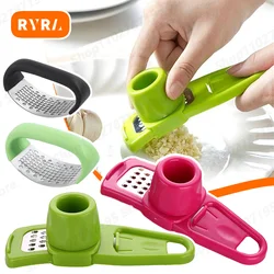 1PC Household Garlic Peeler Functional Ginger Garlic Press Grinding Grater Planer Slicer Cutter Cooking Tool Kitchen Accessories