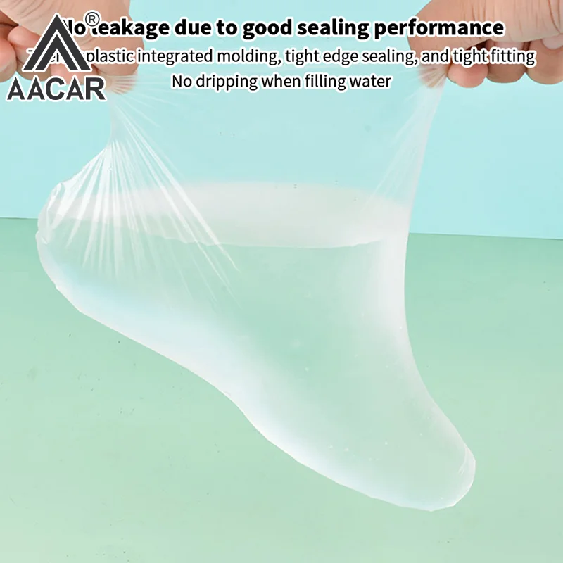 100 pièces jetable pied Film couverture allongé sac Anti-sec craquelage pied Film pied couverture imperméable chaussure couverture en plastique pied couverture