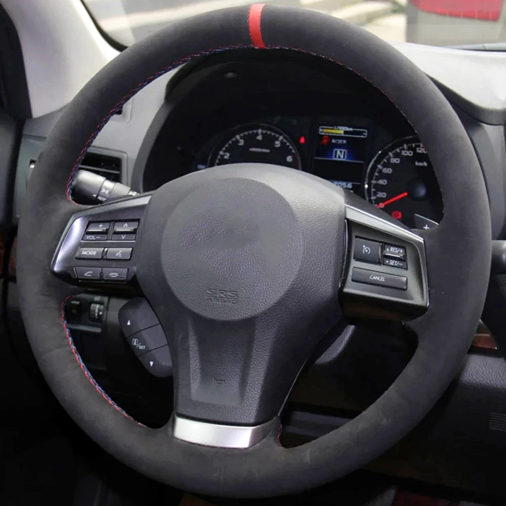 

Suede Leather Steering Wheel Cover For Subaru Forester 2013-2016 Legacy 2012-2014 Outback 2012-2014 XV Impreza Car Accessories