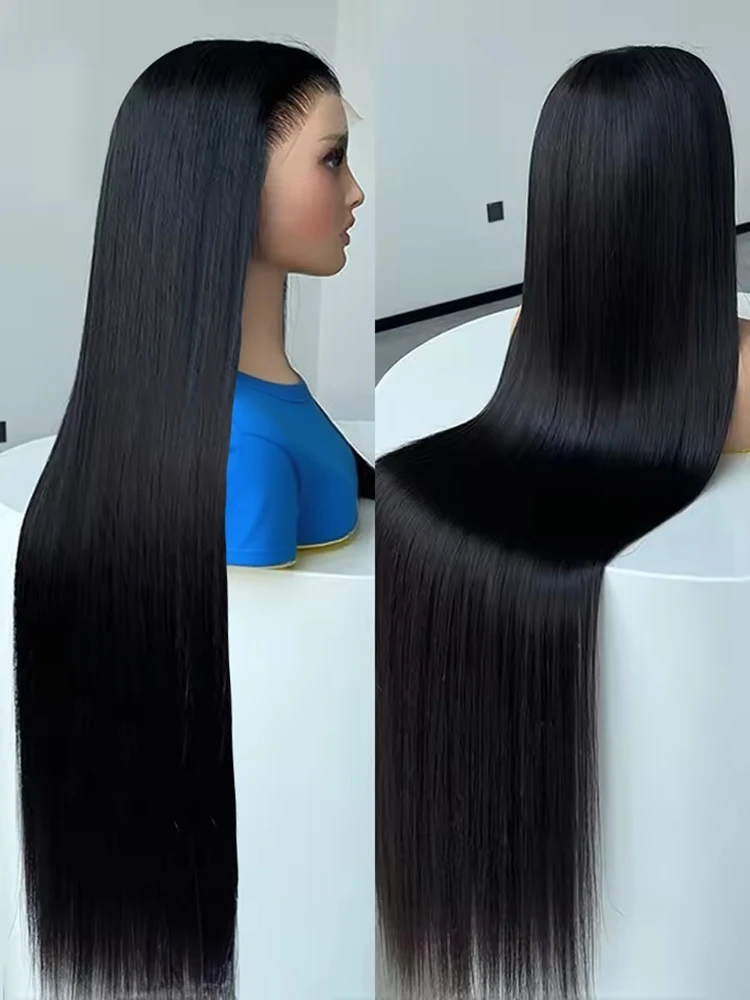 

13x6 HD Bone Straight Lace Front Wig 36 Inch 13x4 Transparent Lace Frontal Wigs Pre Plucked 100% Human Hair Wigs With Baby Hair
