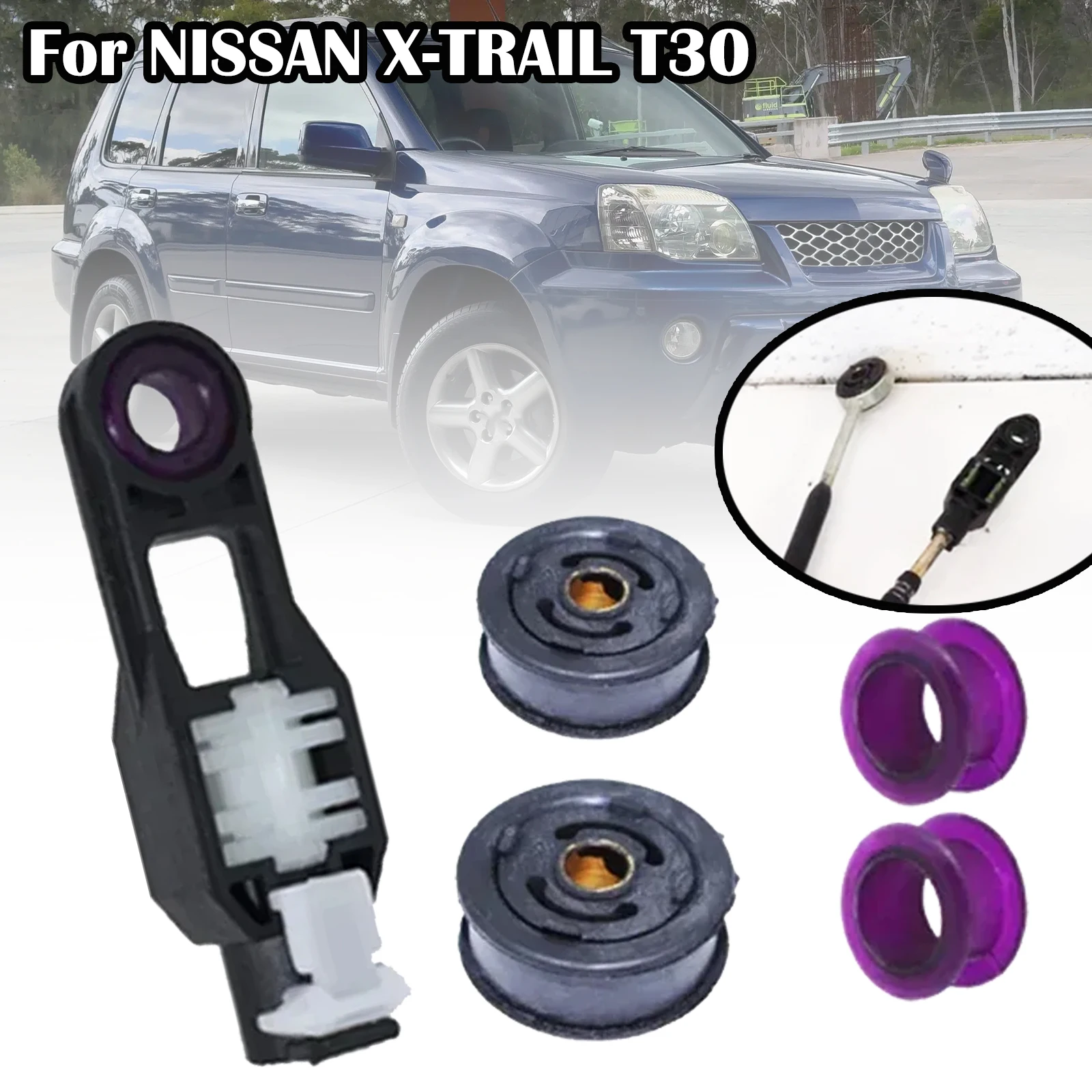 

Gear Shift Cable Bushing Repair Kit Lever End Linkage Connector Adapter Selector Grommet Sleeve Clip For NISSAN X-TRAIL T30