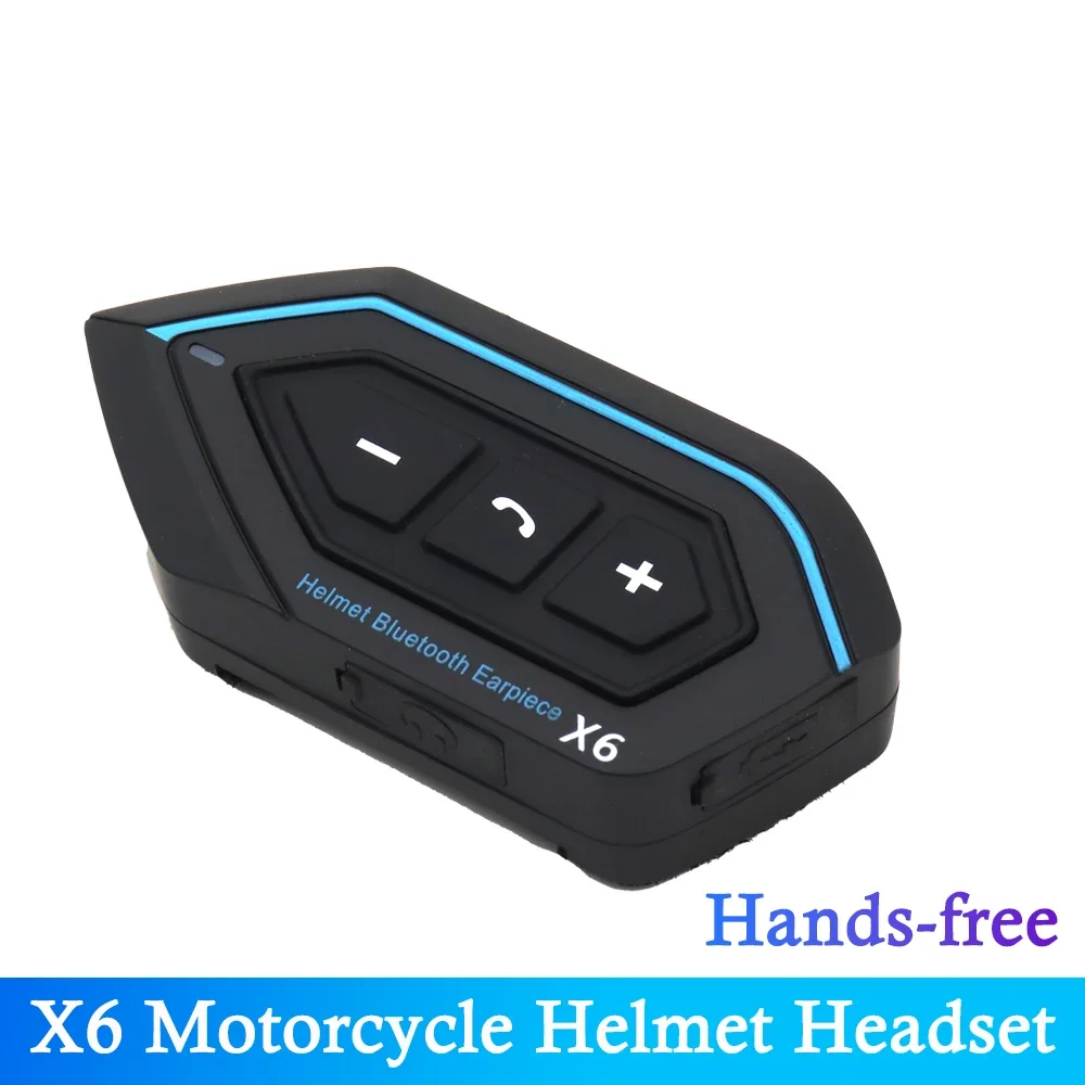 

X6 Motorcycle Helmet Headset Wireless Bluetooth Earphone Headset Hands-free call Stereo Anti-interference Waterproof Kit
