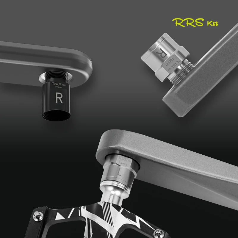 Rrskit-Parafusos de extensão de bicicleta, extensor pedal R66E, manivela do eixo, acessórios para MTB Road Bike, 16mm, 20mm