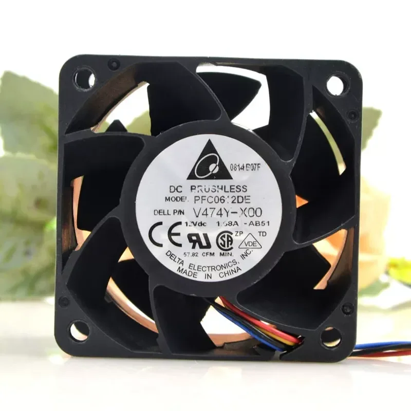 High Speed Axial Flow Cooling Fan for Delta PFC0612DE 6038 12 V 1.68 A 60 mm Large Air Volume Fan