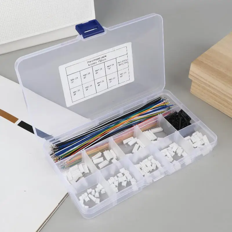 Vorgehäkeltes 15-cm-Kabel-Set für Pixhawk: 1,25 mm Rastermaß, Molex-PicoBlade-Stecker mit Buchse und Stecker.