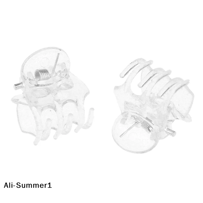 

【E】100Pcs Transparent Garden Plant Clips Clear Plastic 6-Claw Orchid Clamp Flower Climbing Stem Decorative Support Fixer