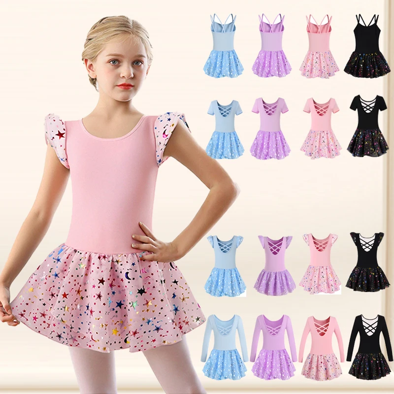 Girls Ballet Leotards Kids Hollow Crisscross Back Leotard Sh