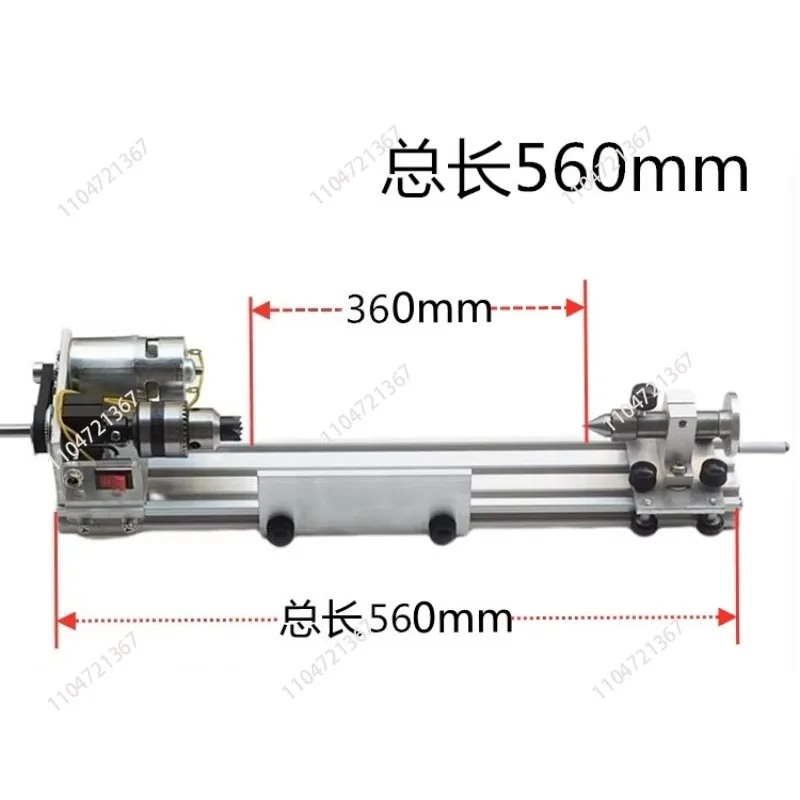 Mini multifunctional lathe  stepless speed regulation metal/wood processing