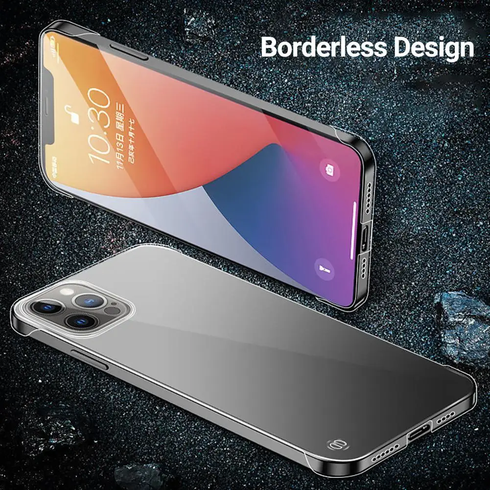 Transparent Mobile Phone Case for iPhone 13/12 Mini Pro Max Clear Hard Fall Phone Back Shell Protective Cover