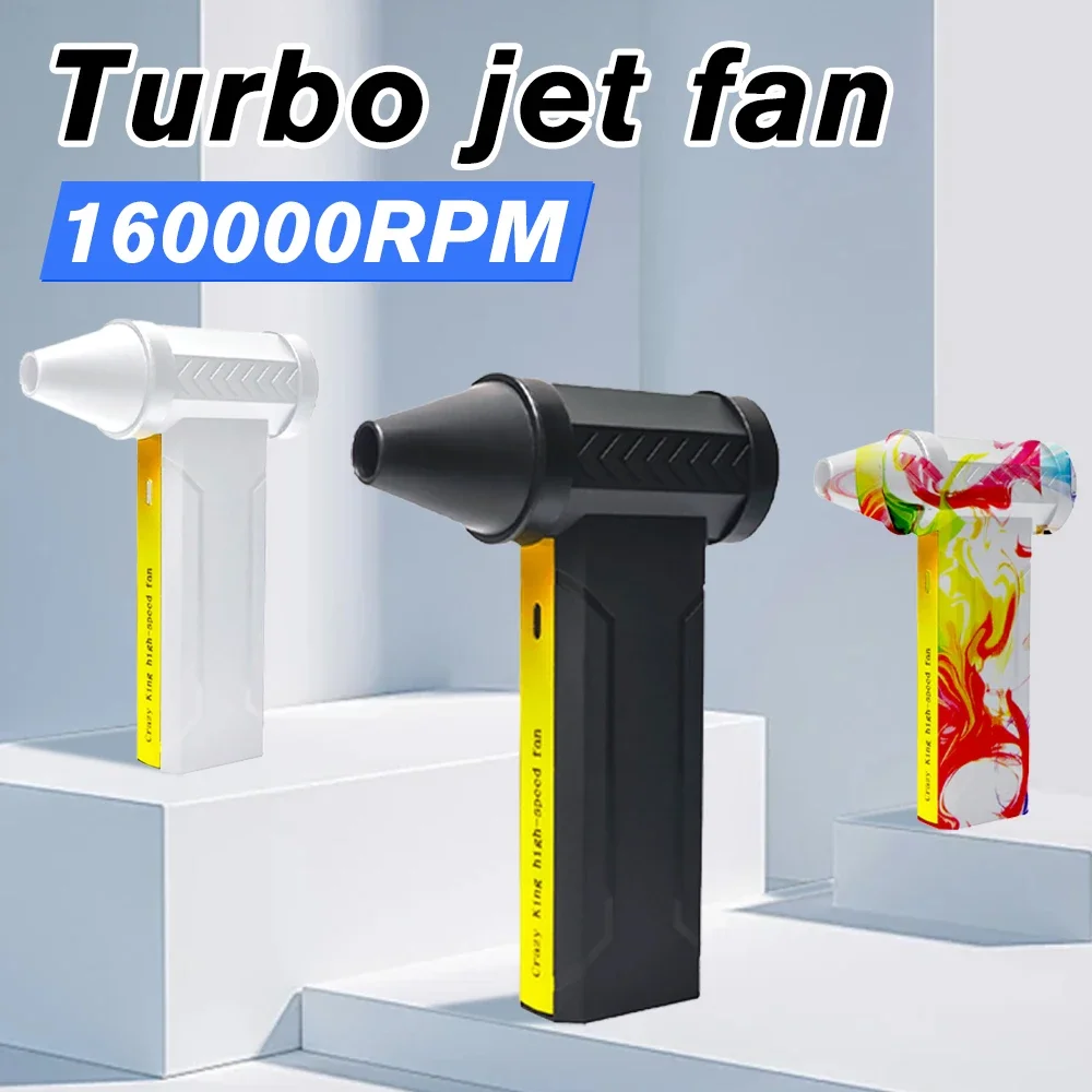 New 160000RPM Super wind 60M/S Mini Turbo Jet Fan 10000MAH Handheld Brushless Motor Generation Blower industrial Duct Fan HOME