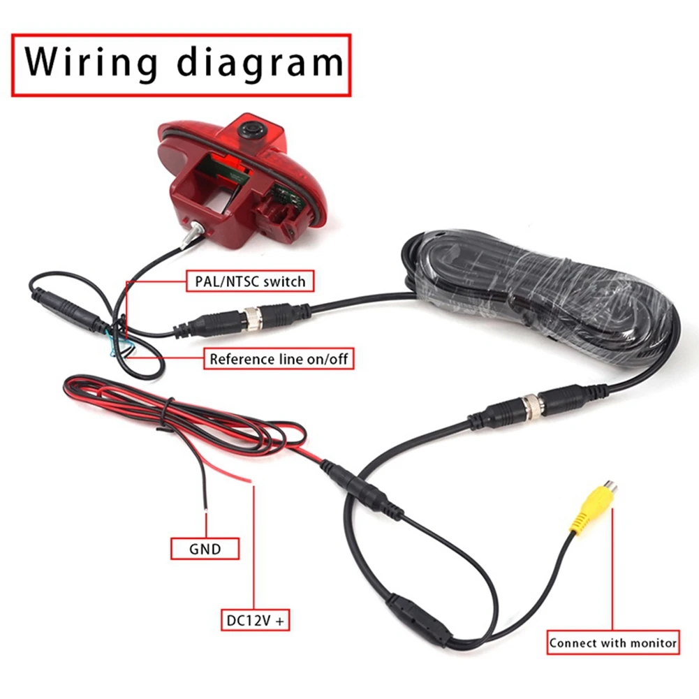 Backup Brake Light Reversing Rear View Camera CMOS For Opel Vivaro/Trafic 2001-2014 Waterproof 170 Third Brake Light Camera