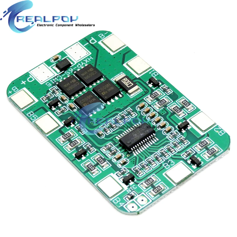 6S 22.2V 25.2V 14A 20A 18650 Li-ion Lithium Battery Charger Protection Board with Balanced PCB BMS 6 Pack Cells Module