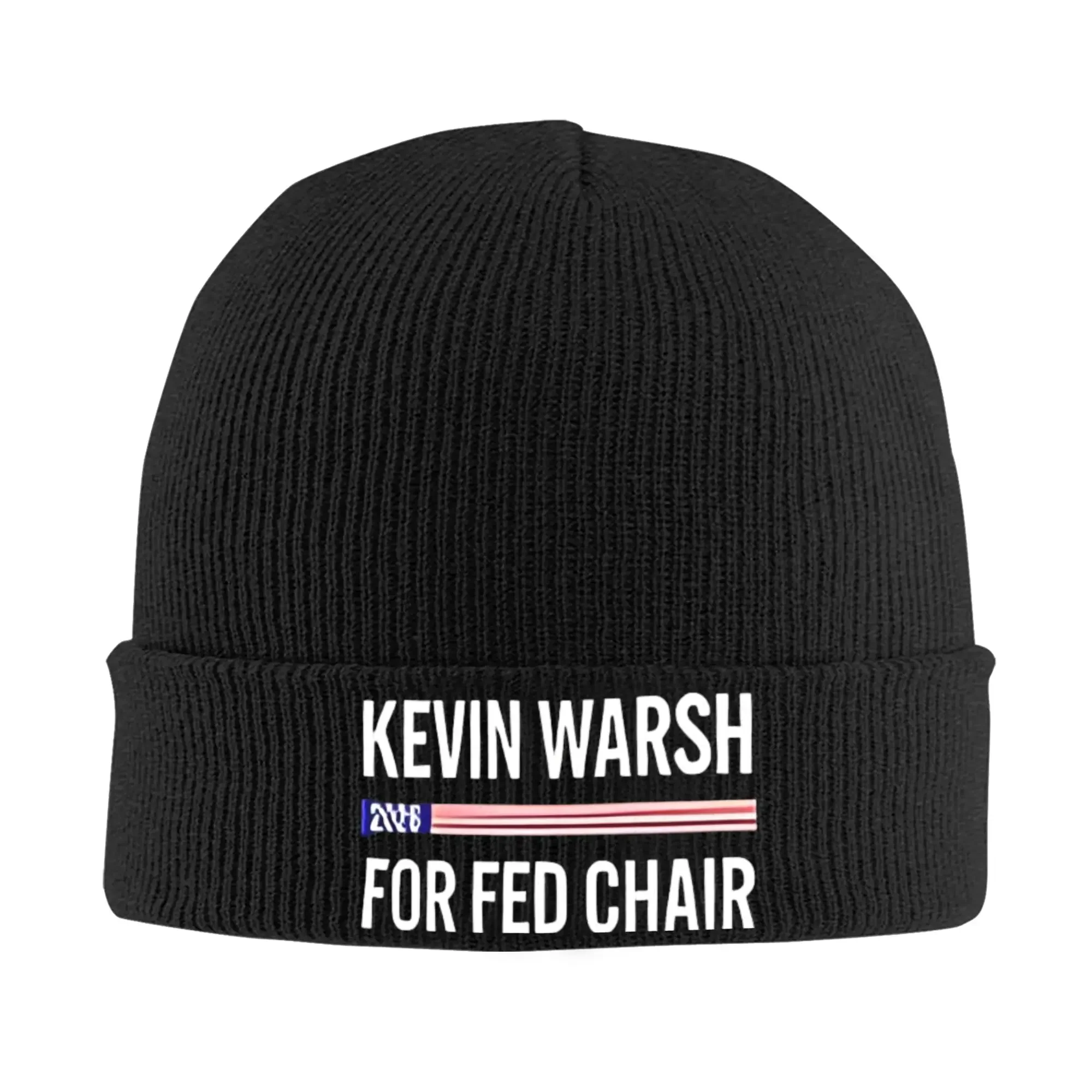 Kevin Warsh 2026 Knitted Hat  Trendy Caps Men Women Unisex Outdoor Sport Beanie Hats Winter Printed Elastic Bonnet Hats