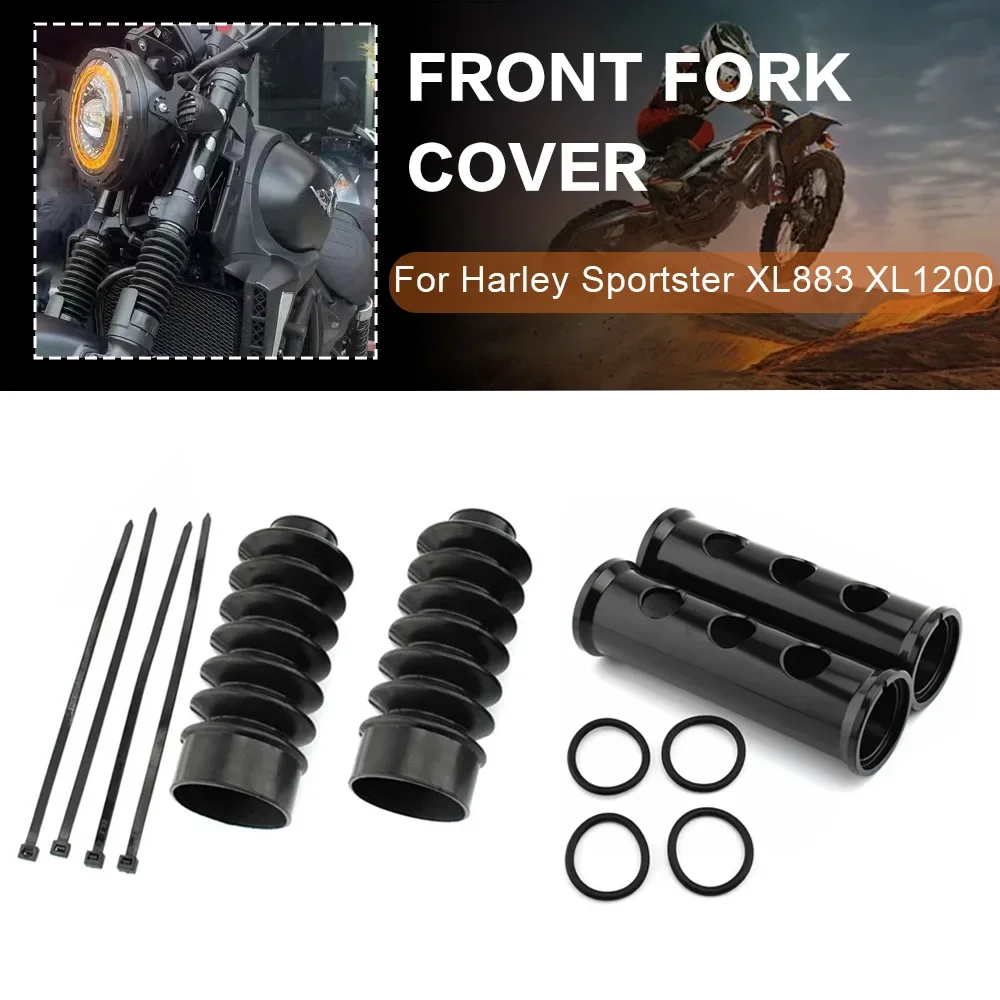 Motorcycle Front Fork Dust Boots Shock Absorber Protectors For Harley Davidson Sportster XL883 XL1200 1988-2013 FXD 1995-2005