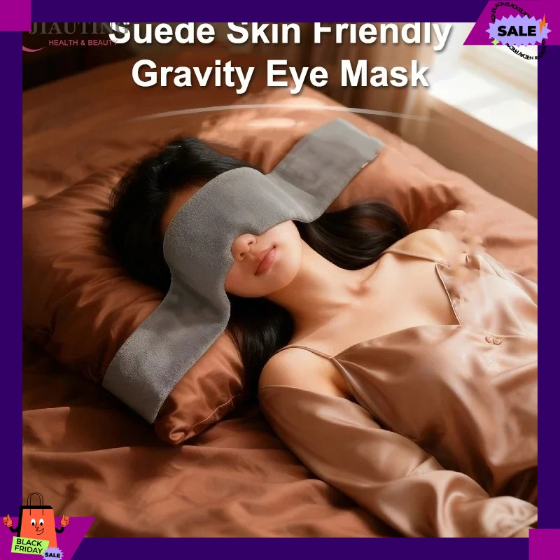 Weighted Gravity Eye Mask Soft Suede Light Blocking Headband Comfort Deep Sleep Stress Relief Travel Gift For Men Women