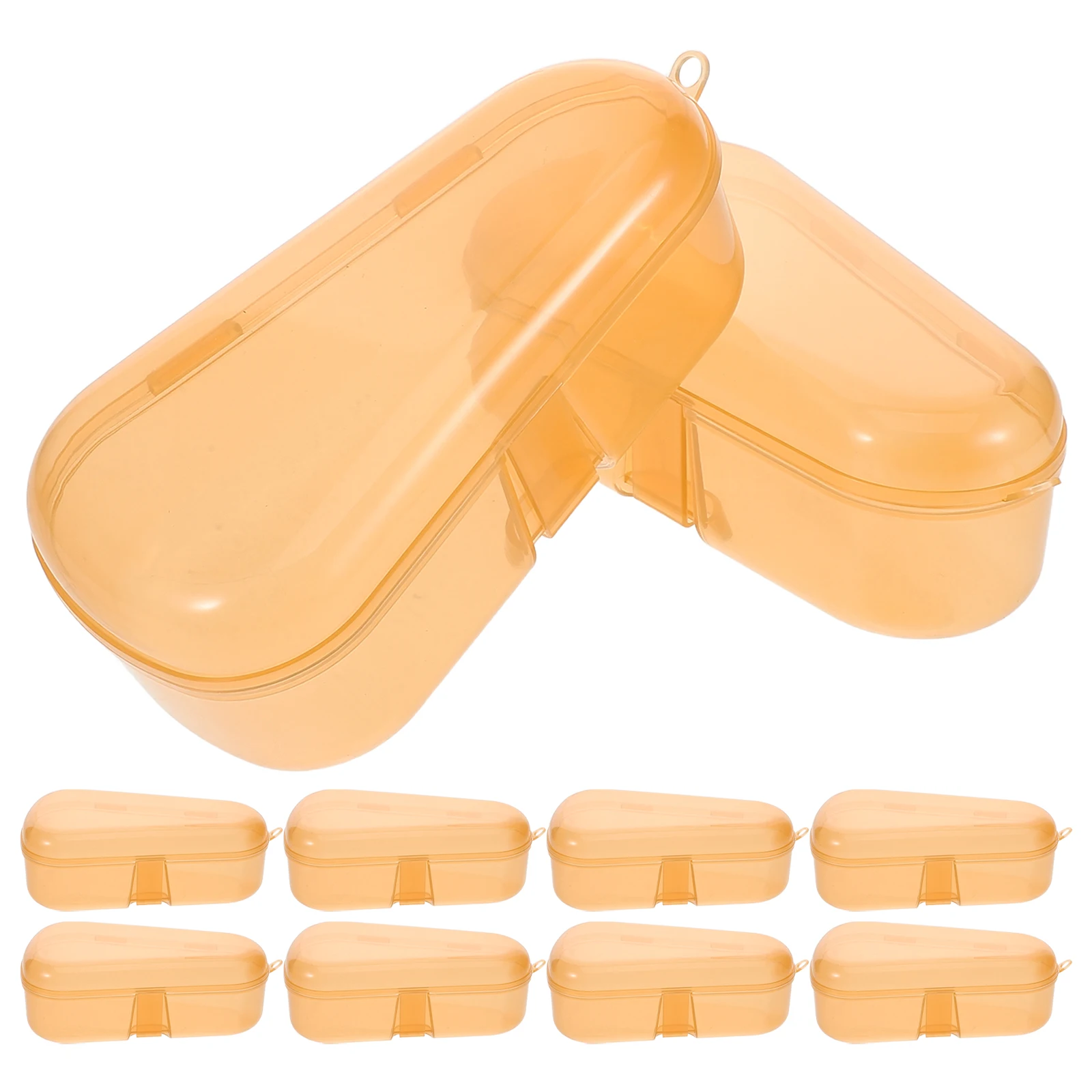

10 Pcs Nipple Tooth Glue Storage Box Child Plastic Travel Pacifier Container