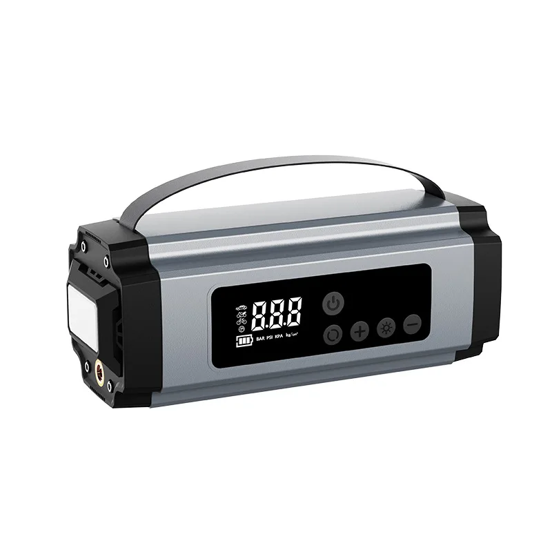 Car Emergency Jump Starter Pump 12V Digital Screen 300A Peak Current Air Compressor For Tire Inflation And Vehicle Startup