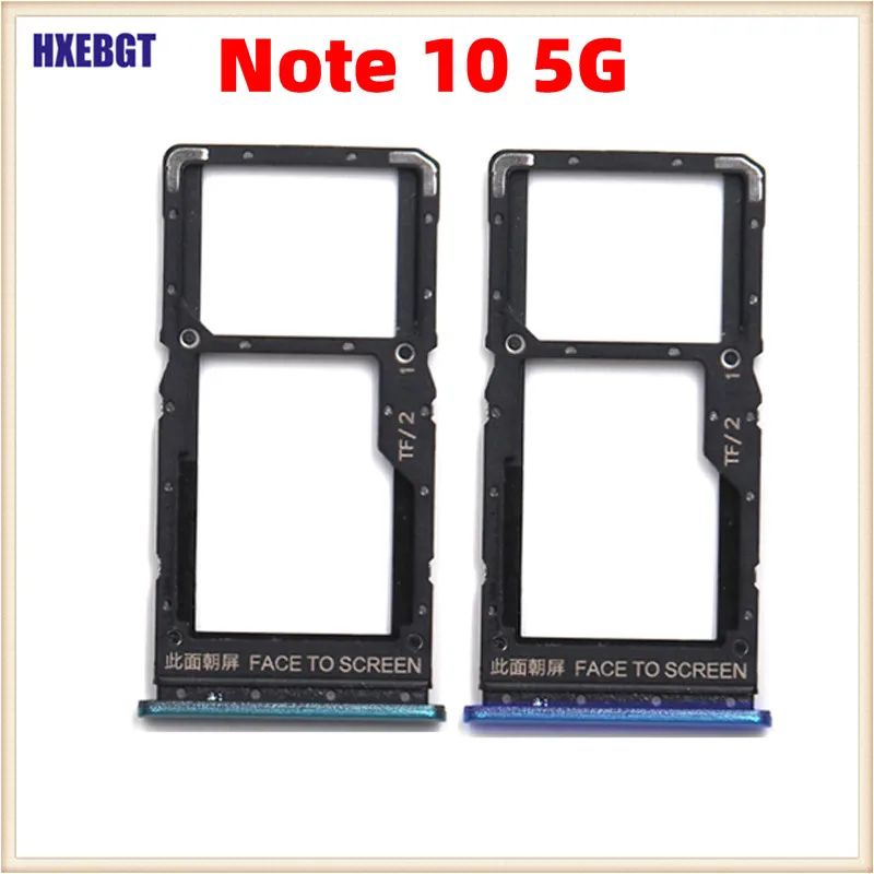 For Xiaomi Redmi Note 10 5G New Sim Card Tray  SD Memory Card Slot Holder Adapter Smartphone Repair Parts