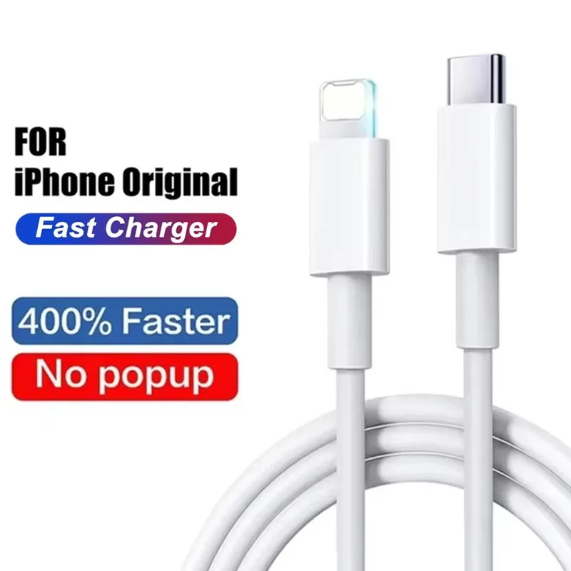 Câble USB de charge rapide d'origine PD 35W pour iPhone 14 8 7 Plus 13 12 11 Pro XS Max XR X USB C câble de chargeur rapide 1m 1.5m 2m