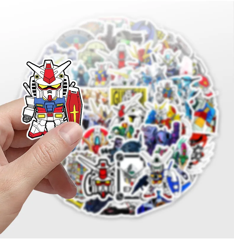 

10/50PCS Anime Gundam Stickers Cartoon Personality Laptop Motorcycle Skateboard Suitcase Sticker Kids Birthday Party Gift Toys