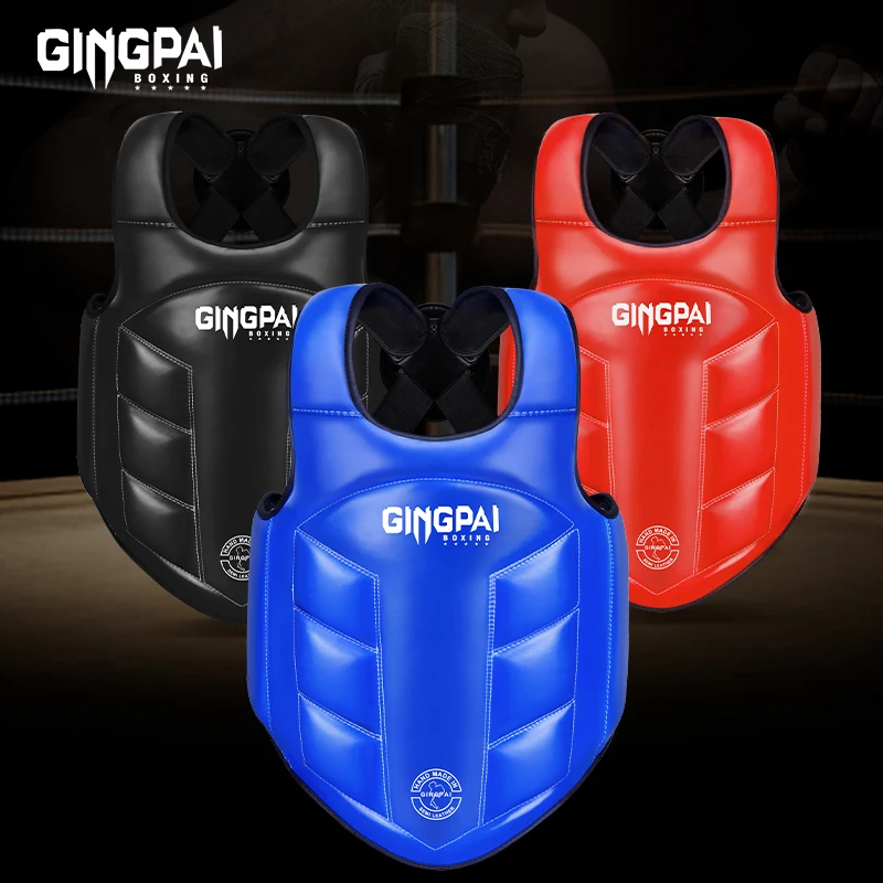 Boxing MMA Chest Guard Kickboxing Body Vest Protector Martial Arts WTF Reversible Rib Shield Taekwondo Target Training Uniform