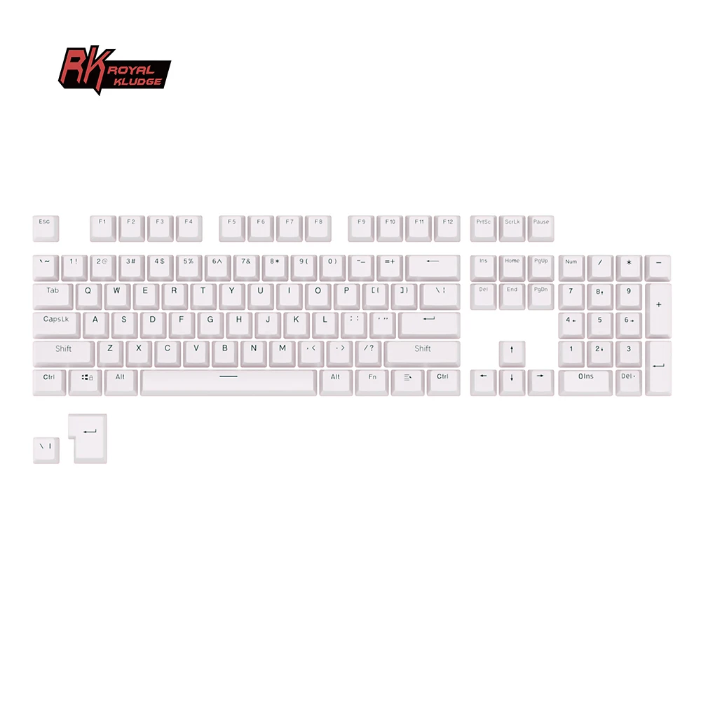 Teclas de pudín PBT de 104 teclas, inyección de dos colores, perfil OEM, teclas de teclado mecánico para juegos DIY para interruptor Gateron Cherry