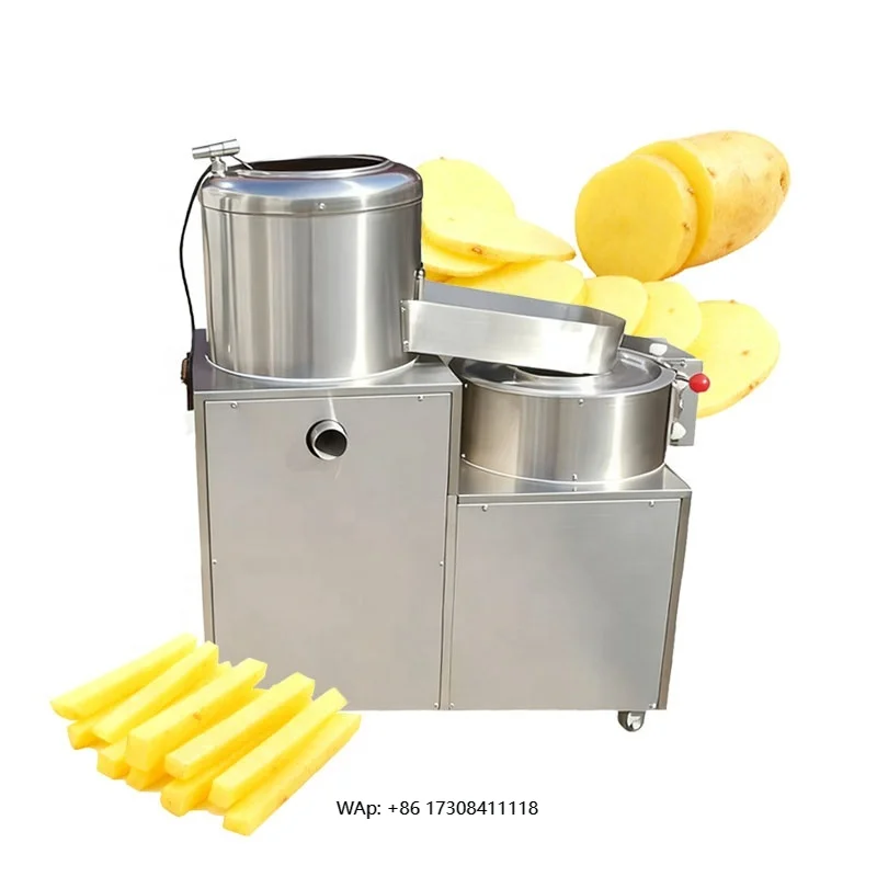 

Industrial 400kg/h 600kg/h Automatic potato chip cutter French fries washing and cutting machine