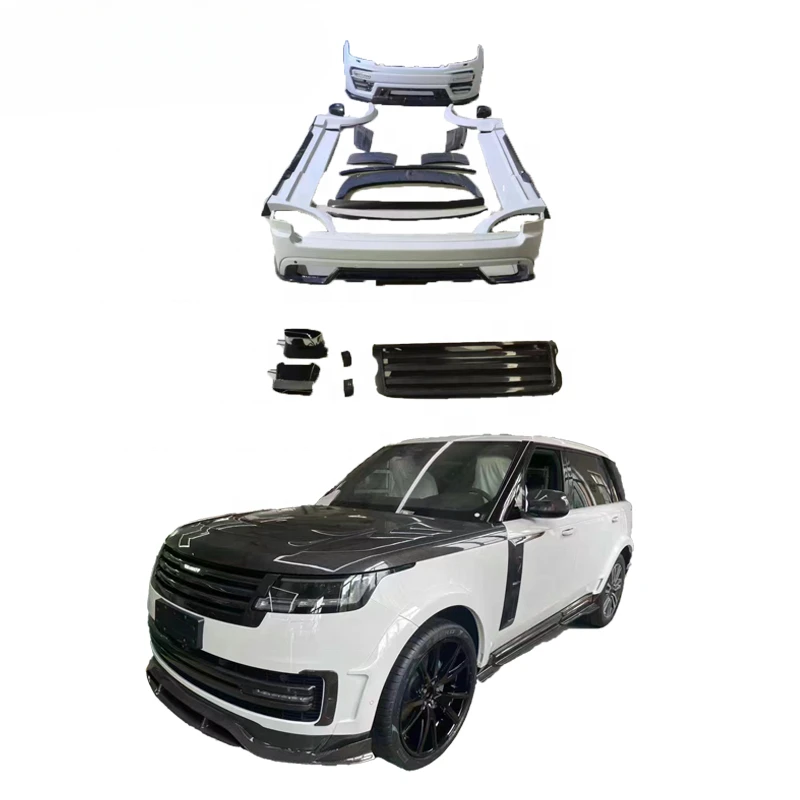 For Range Rover Upgrade to MSY Wide Body Kit Front Bumper Grille Headlight Car Fender Rear Bumper Exhaust Body Kit