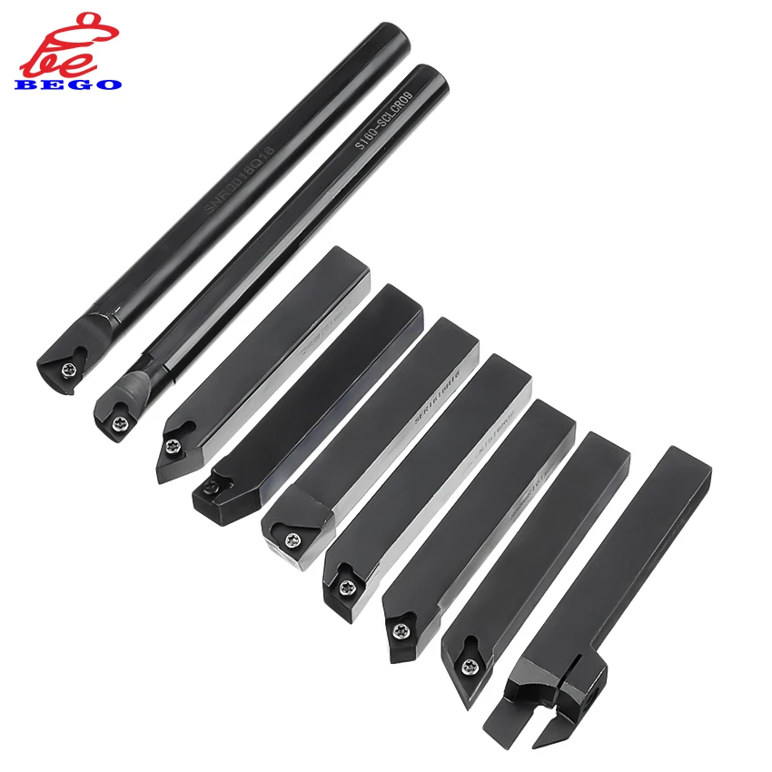 9pcs 16mm Shank Lathe Boring Bar Turning Tool Holder Set With Carbide Inserts CNC Cutting Tool Holder Lathe Machine Tool Set