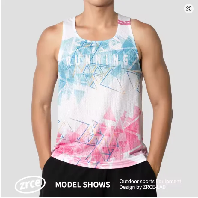 Men's Running Mesh Tank Lightweight Breathable Track Field Marathon Vest Jogging Training Sleeveless men's t-shirts and tank top