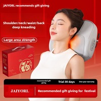 Electric Neck Massage Pillow Cervical Heating Waist Back Shoulder Massager Shiatsu Kneaded Multifunctional Airbag Stretching