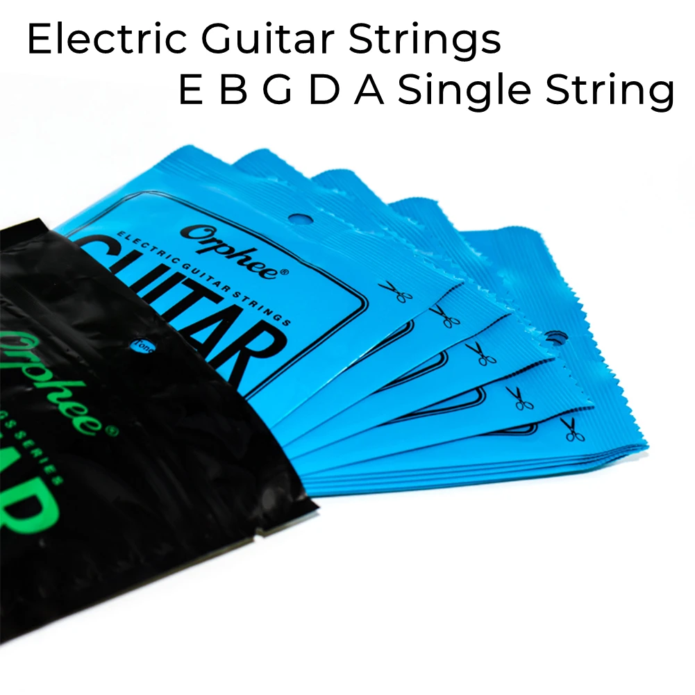 Orphee Electric Guitar Strings E B G D A Single String Super Light Gauge 009-042 RX15 Guitar Strings Accessories