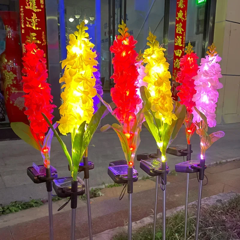 LED Solar Lights Violet Courtyard Home Outdoor Waterproof Lawn Planting Wedding Wedding Decoration Lights Flower