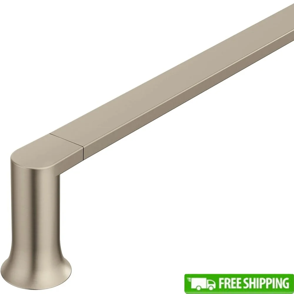 

24 Inch Wall Mounted Towel Bar Brushed Nickel Zinc Easy Installation Bathroom and Kitchen Modern Accessory BH3824BN